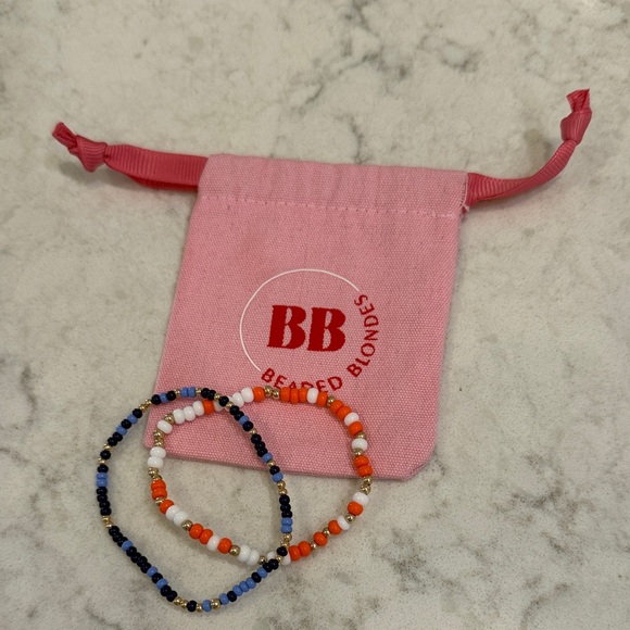 Beaded Blondes Jewelry - 💙🧡Beaded Blondes Bracelet Set - Orange and Blue